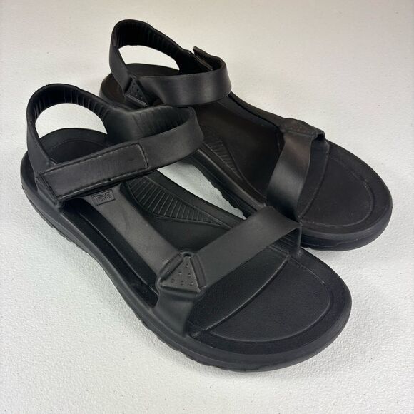 Teva Black Hurricane Drift Sandals Men’s Sz 12 - Picture 2 of 7